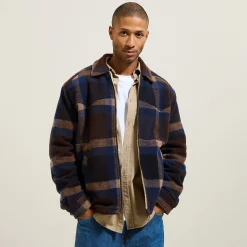 Jules Surchemise à carreaux doublée en sherpa- Manteau & Blouson|Surchemise