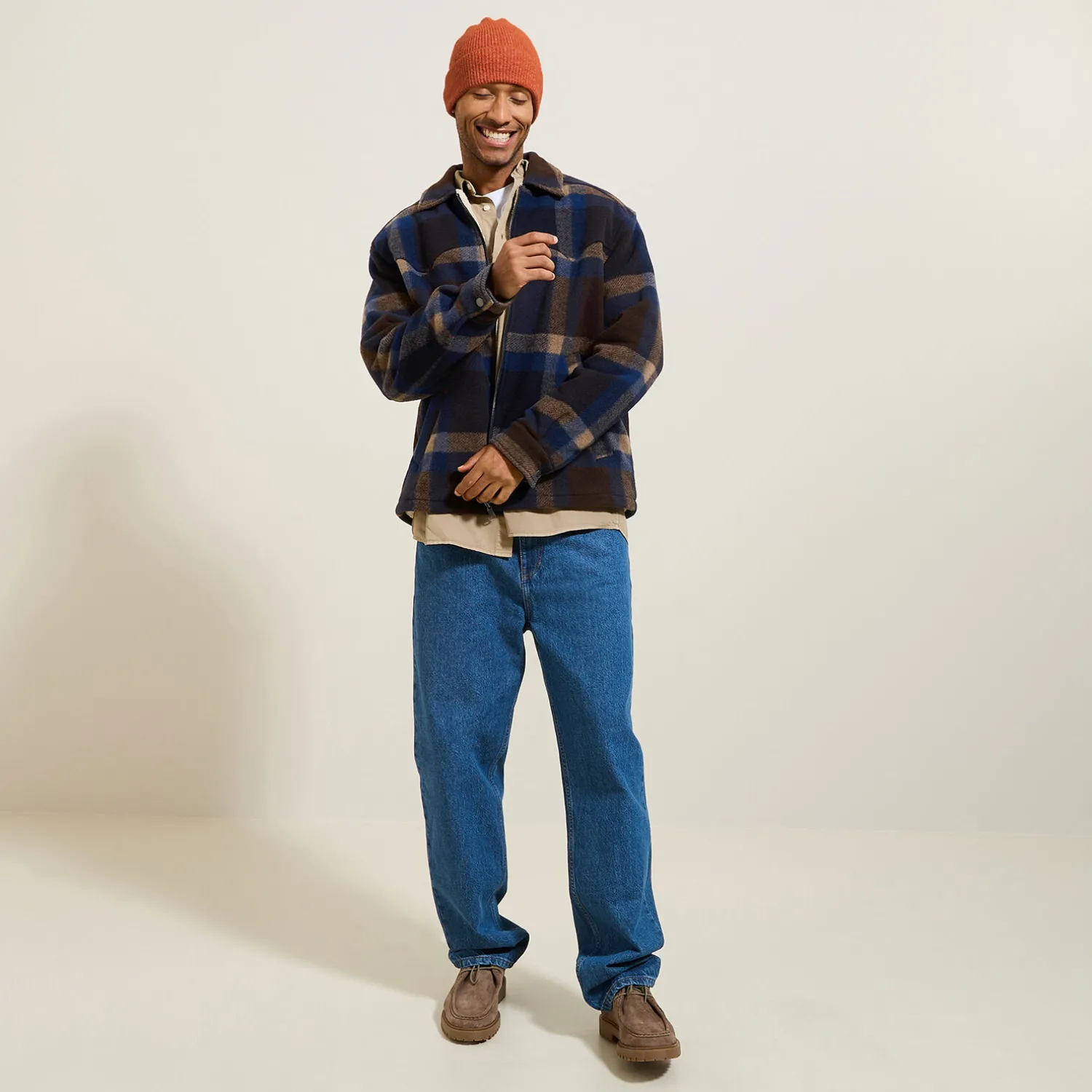 Jules Surchemise à carreaux doublée en sherpa- Manteau & Blouson|Surchemise