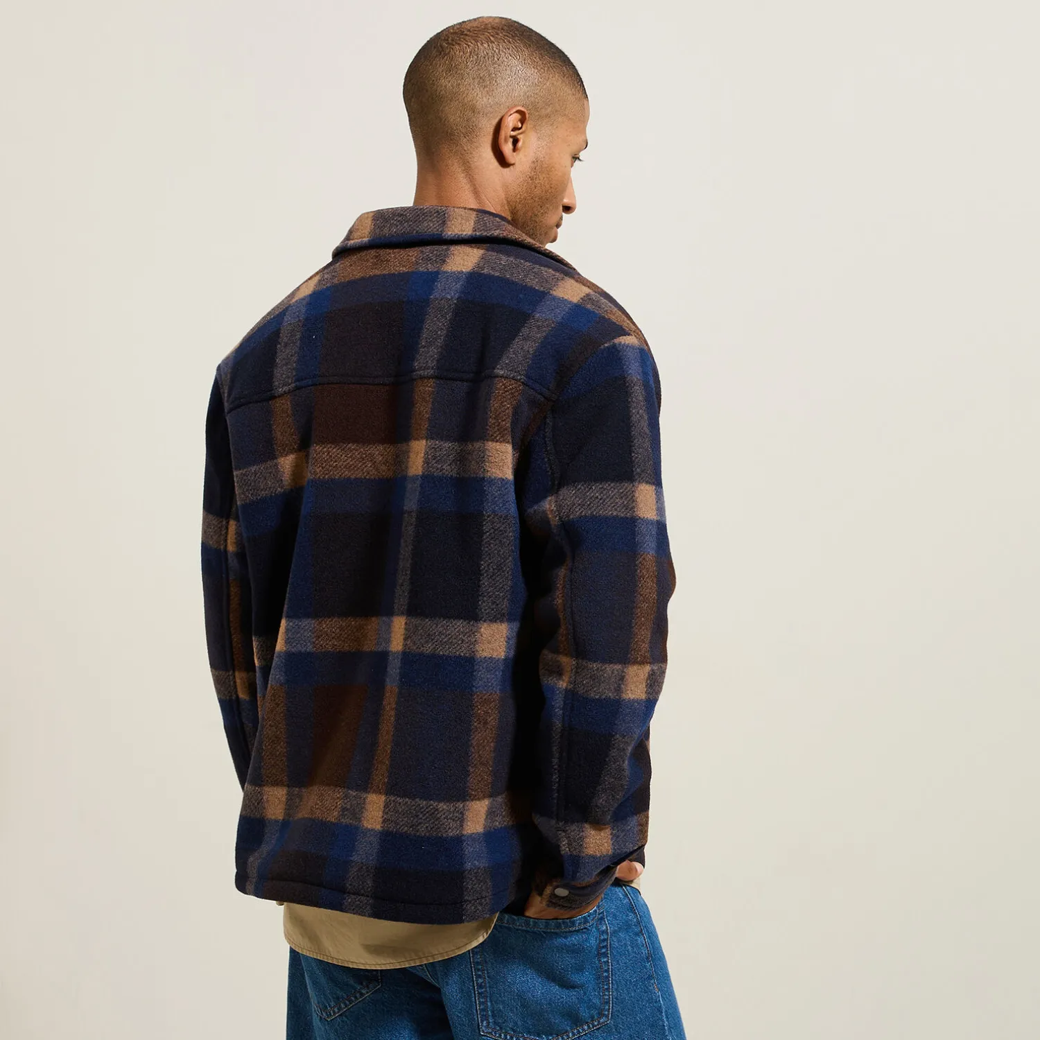 Jules Surchemise à carreaux doublée en sherpa- Manteau & Blouson|Surchemise