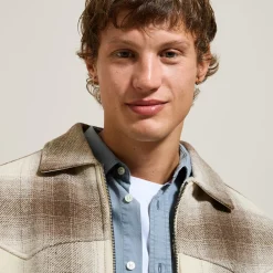 Jules Surchemise à carreaux doublée en sherpa- Surchemise|Manteau & Blouson