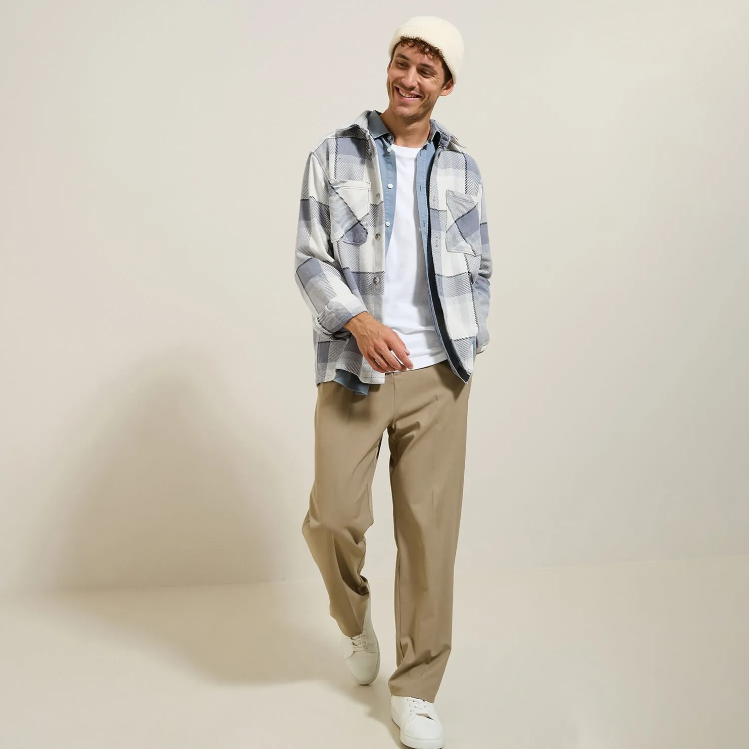 Jules Surchemise en coton à carreaux- Surchemise|Chemise