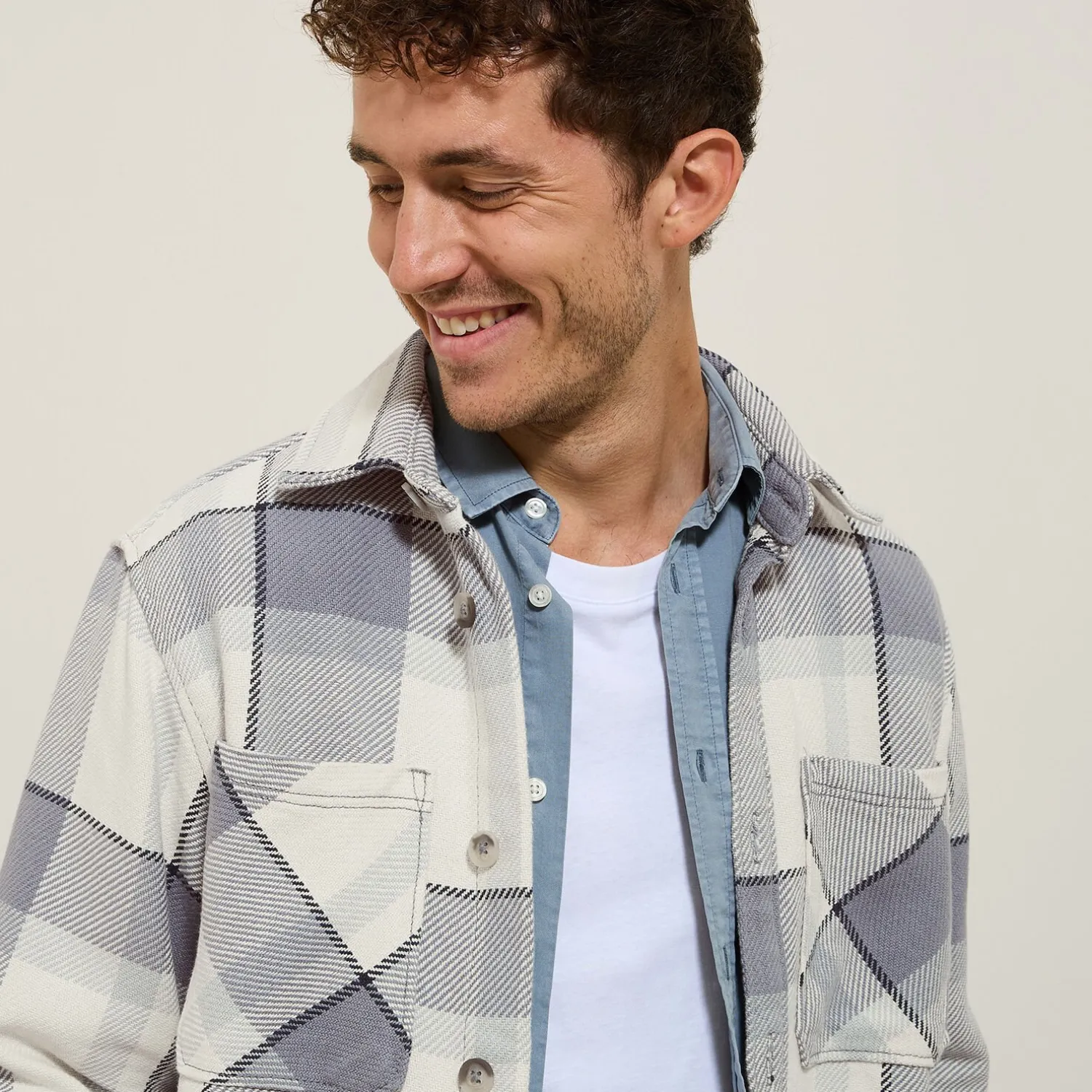 Jules Surchemise en coton à carreaux- Surchemise|Chemise