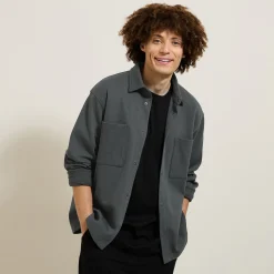 Jules Surchemise en maille col chemise- Surchemise|Chemise