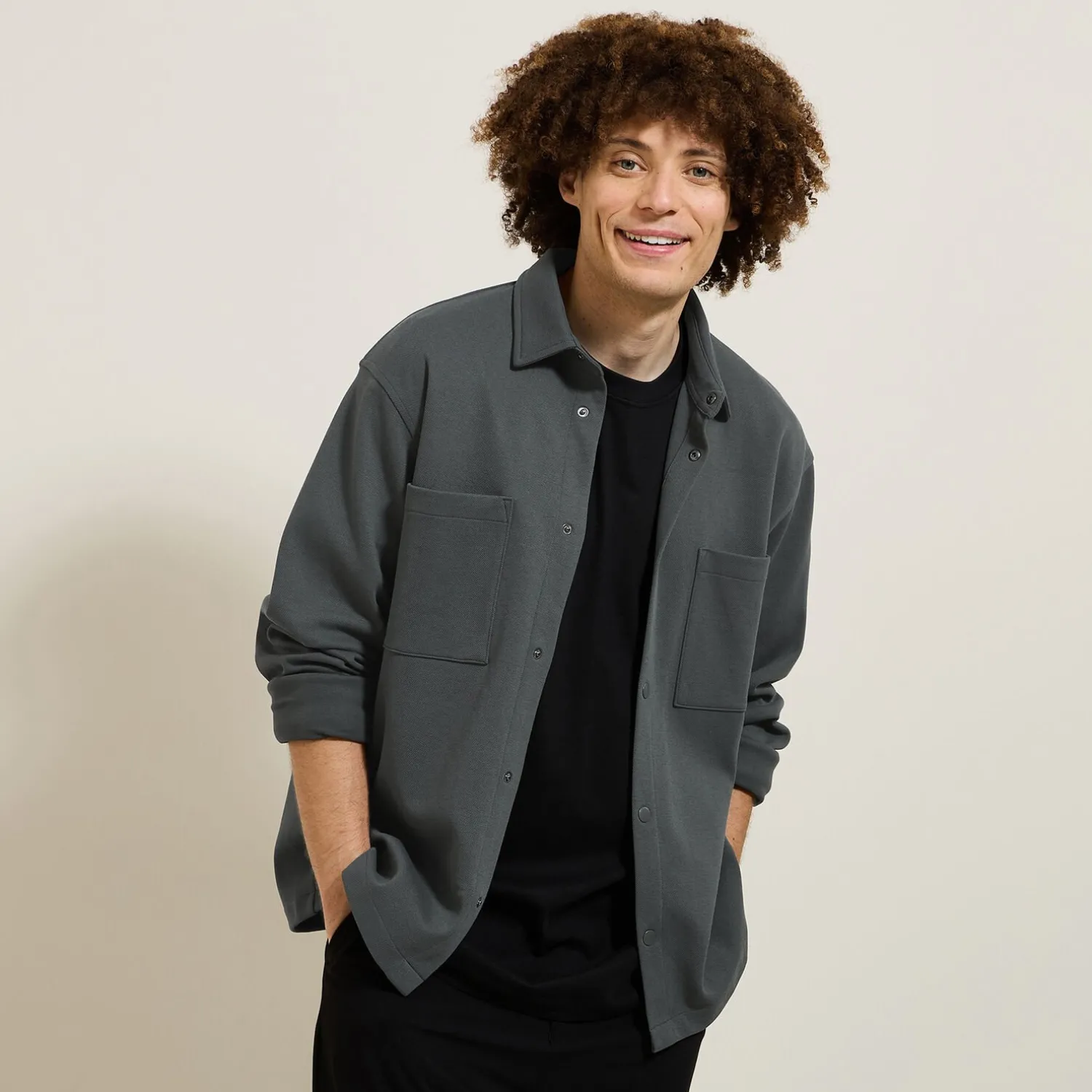 Jules Surchemise en maille col chemise- Surchemise|Chemise