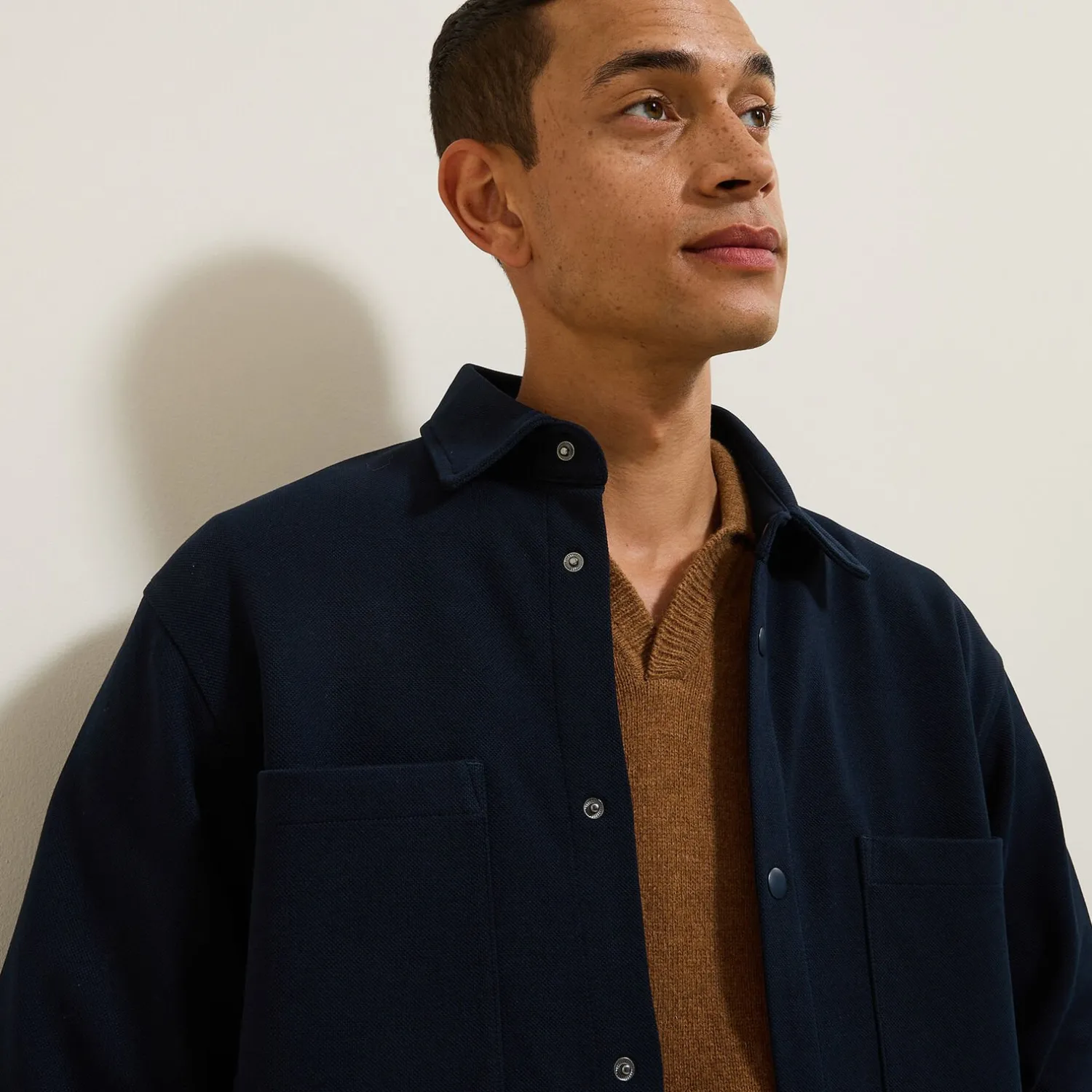 Jules Surchemise en maille col chemise- Surchemise|Chemise