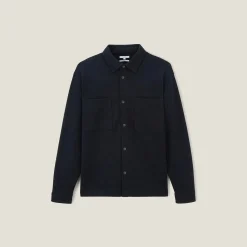 Jules Surchemise en maille col chemise- Surchemise|Chemise