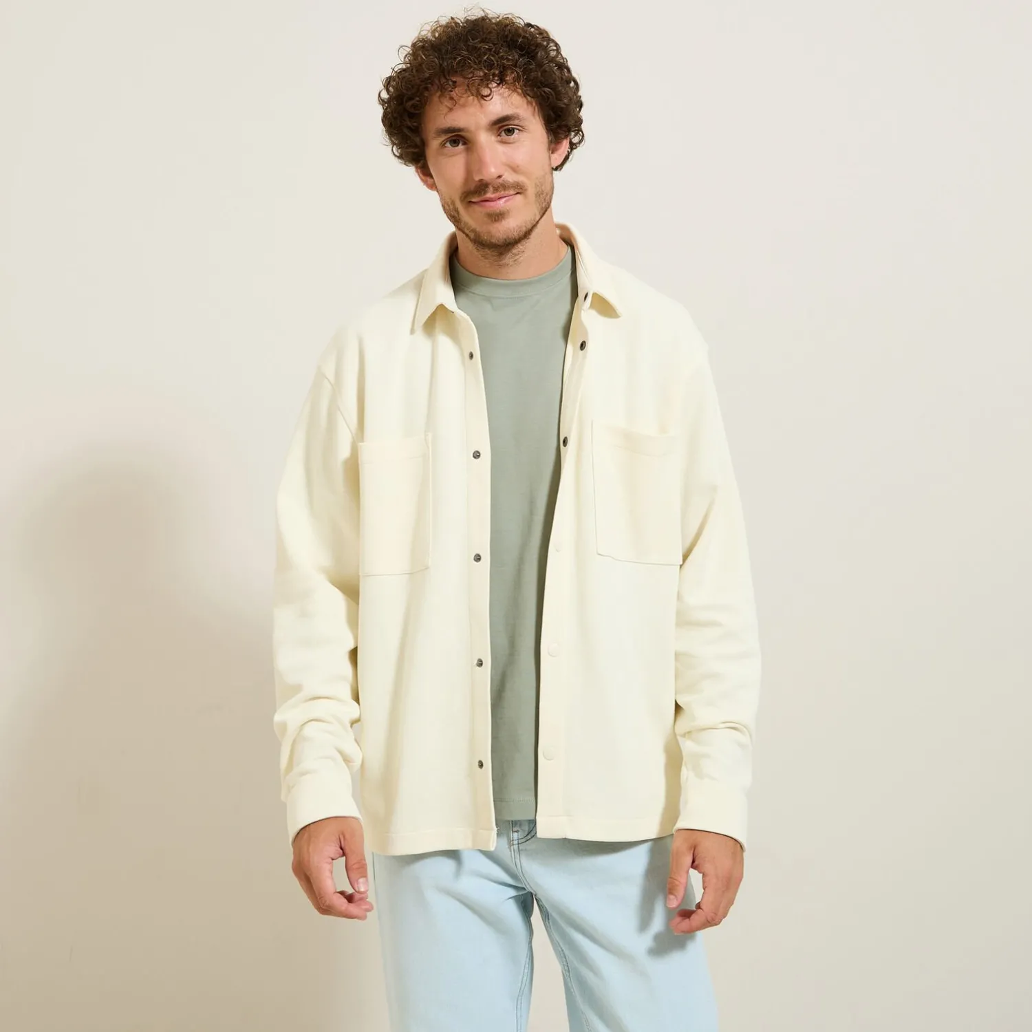 Jules Surchemise en maille col chemise- Surchemise|Chemise