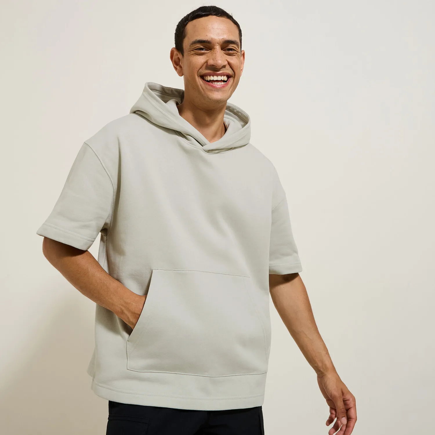 Jules Sweat à capuche manches courtes uni- Sweat