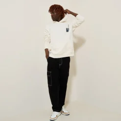 Jules Sweat à capuche oversize imprimé devant et dos- Sweat