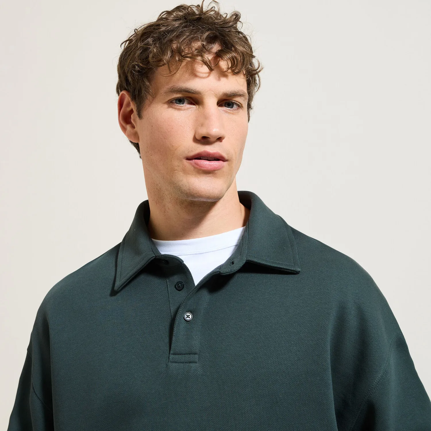 Jules Sweat col polo relax uni- Polo|Sweat