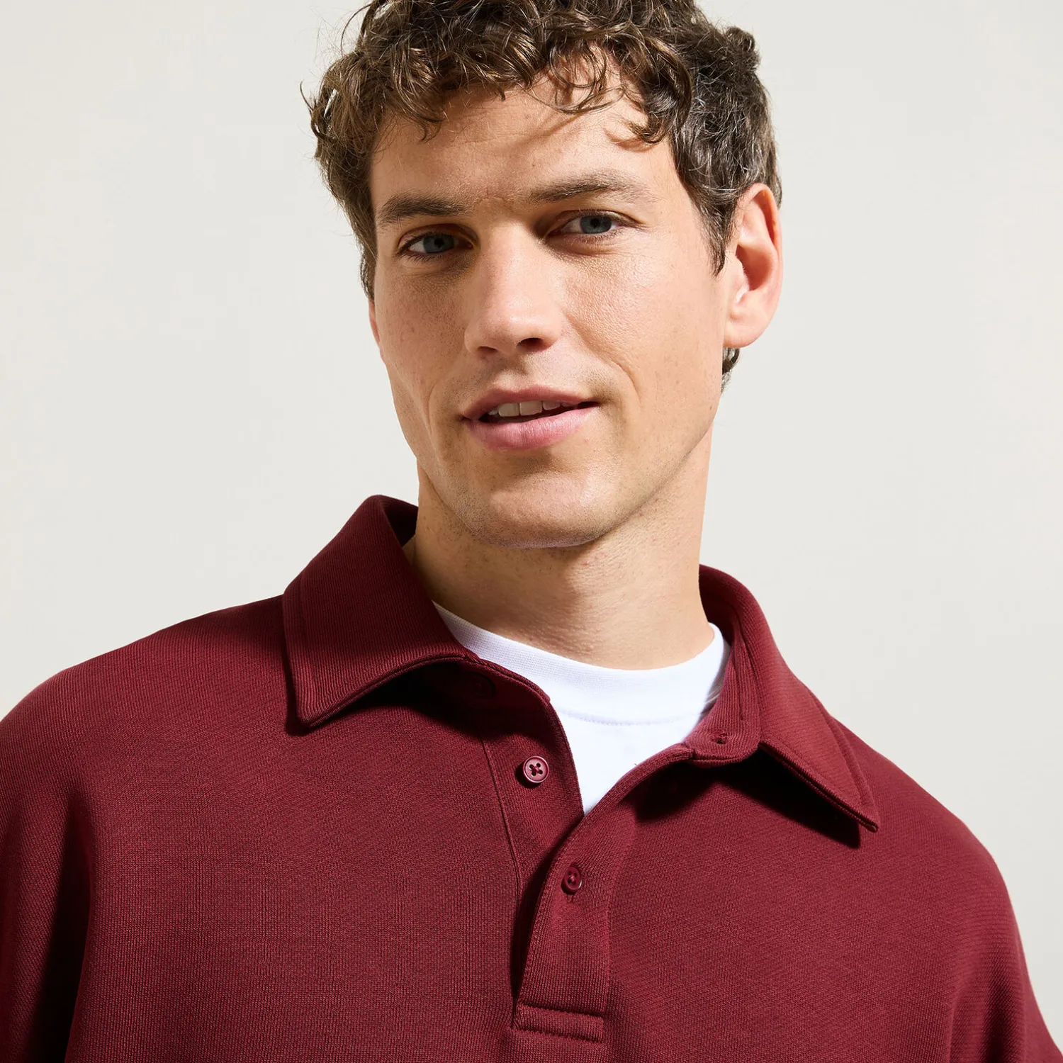 Jules Sweat col polo relax uni- Polo|Sweat