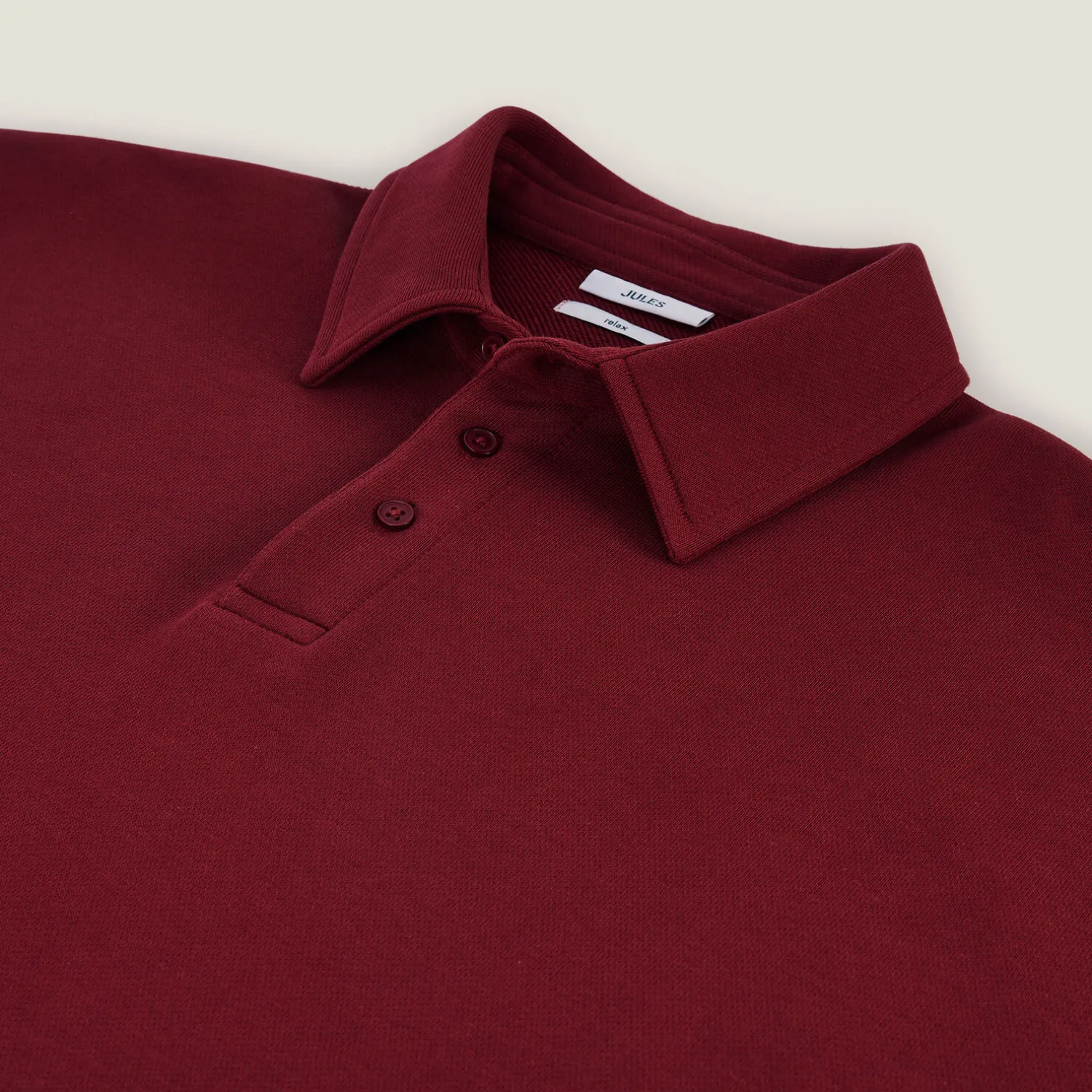 Jules Sweat col polo relax uni- Polo|Sweat