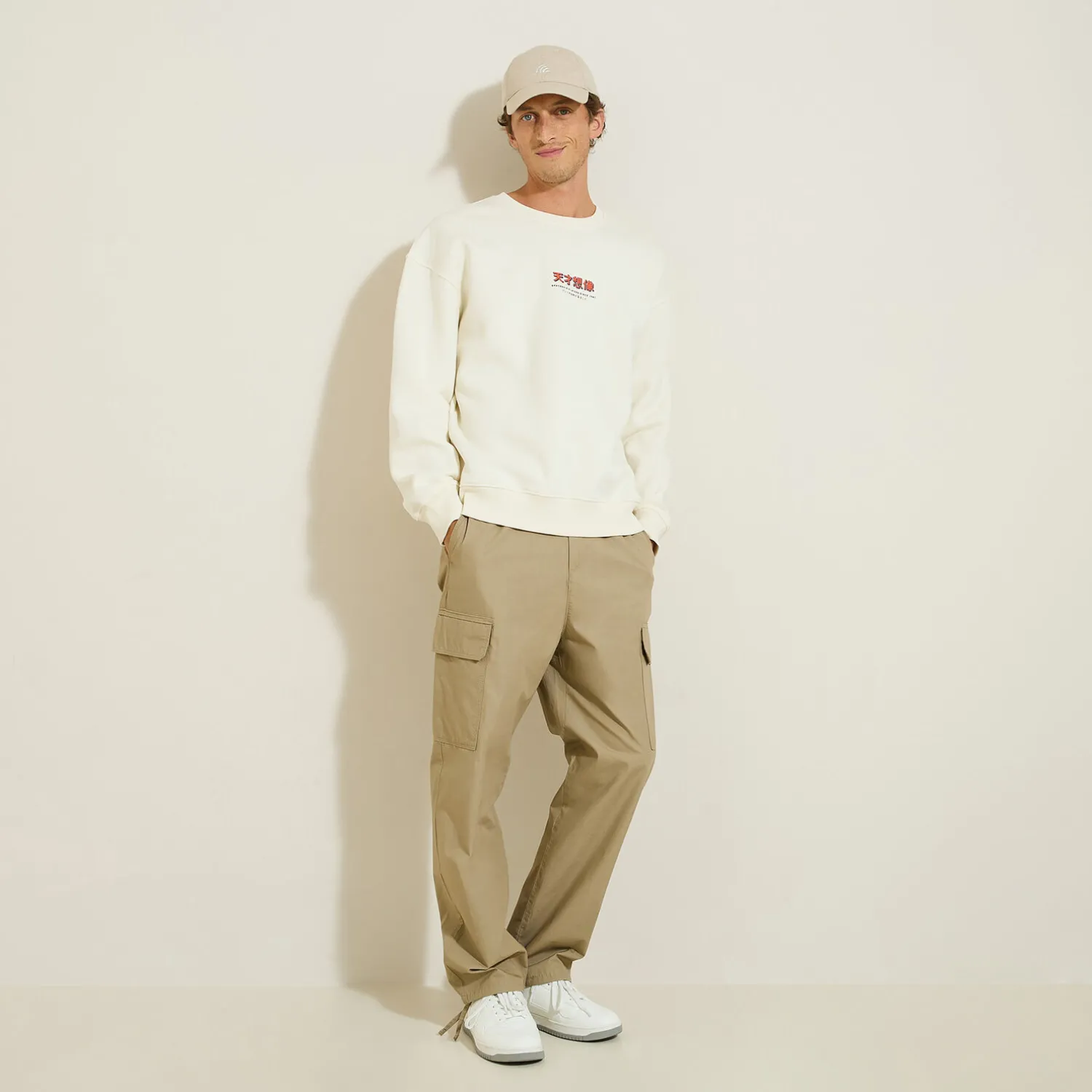 Jules Sweat col rond imprimé devant dos- Sweat