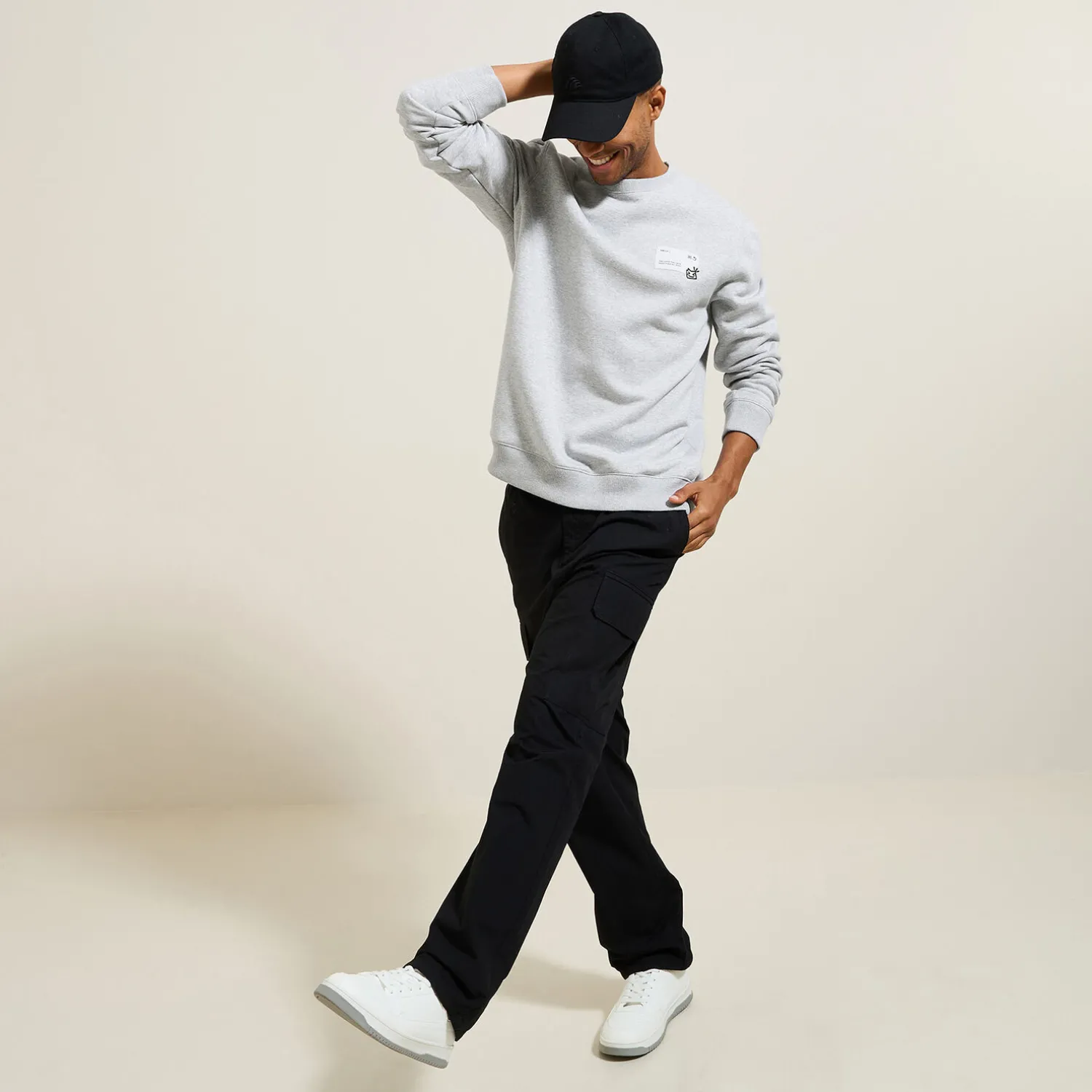 Jules Sweat col rond imprimé devant- Sweat