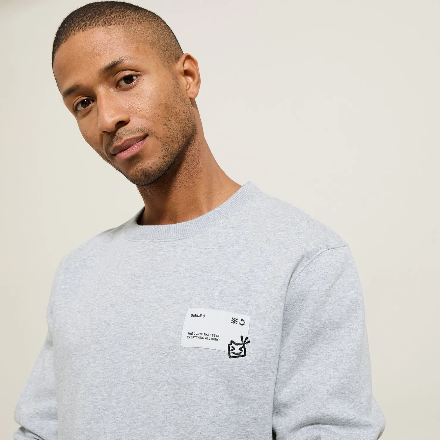 Jules Sweat col rond imprimé devant- Sweat