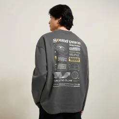 Jules Sweat col rond imprimé devant et dos- Sweat