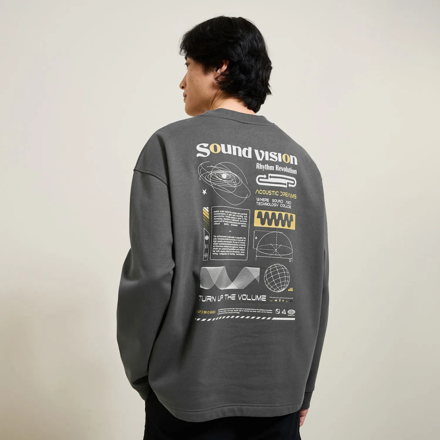 Jules Sweat col rond imprimé devant et dos- Sweat