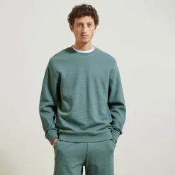 Jules Sweat col rond matière gaufrée- Sweat