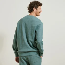 Jules Sweat col rond matière gaufrée- Sweat
