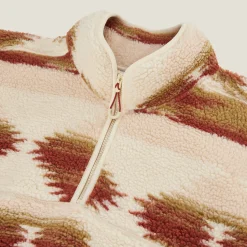 Jules Sweat col zippé en sherpa imprimé- Sweat