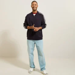 Jules Sweat zippé avec bandes manches- Sweat