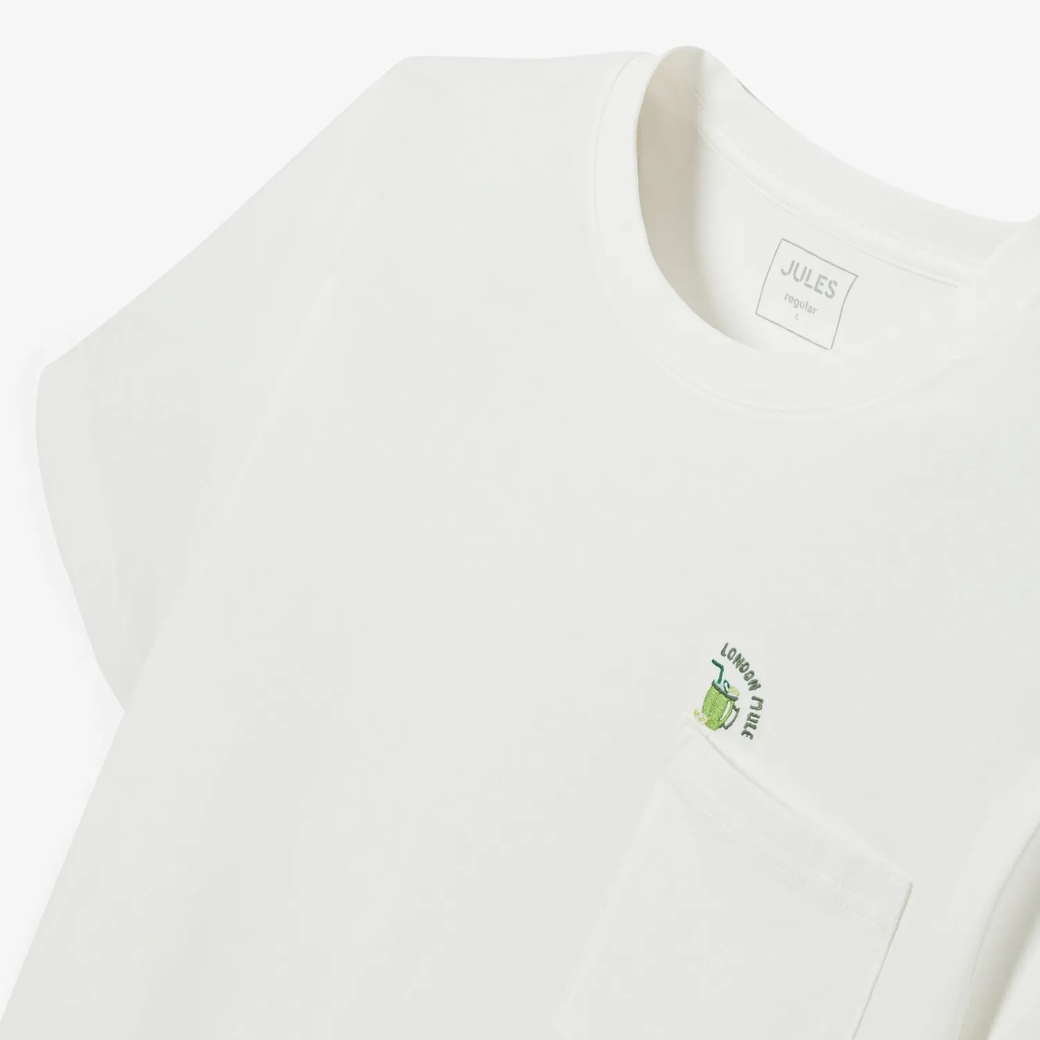 Jules Tee shirt brodé col rond- T-shirt
