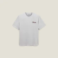 Jules Tee shirt col rond imprimé poitrine en coton- T-shirt