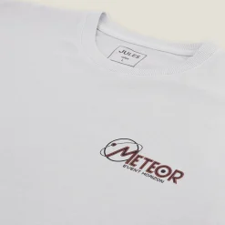 Jules Tee shirt col rond imprimé poitrine en coton- T-shirt