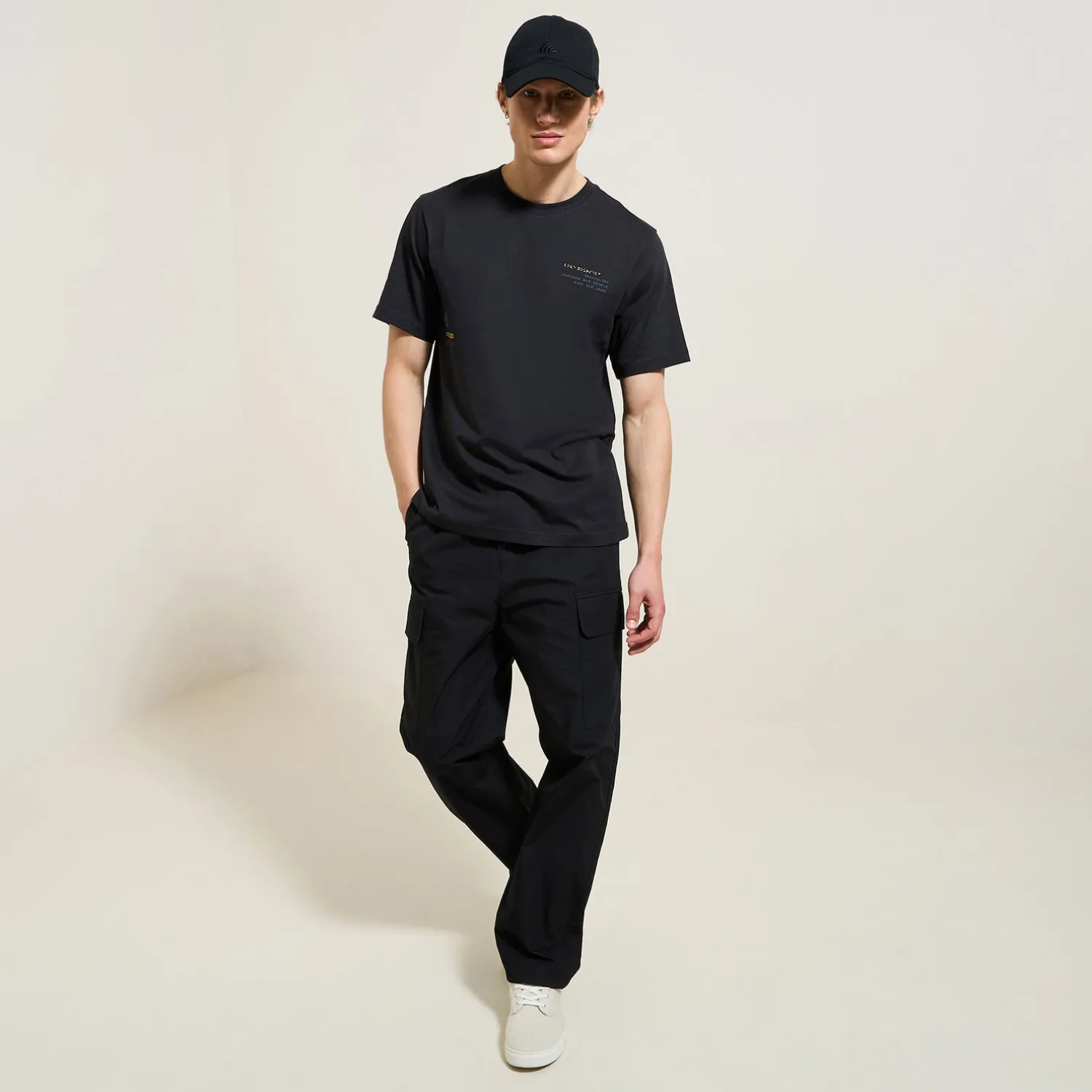 Jules Tee shirt col rond imprimé en coton- T-shirt