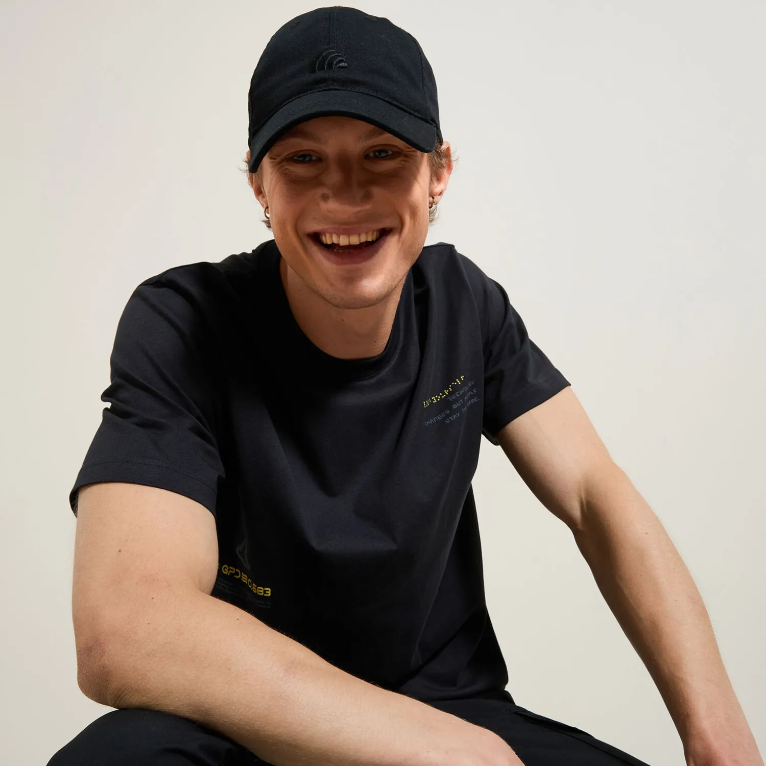 Jules Tee shirt col rond imprimé en coton- T-shirt