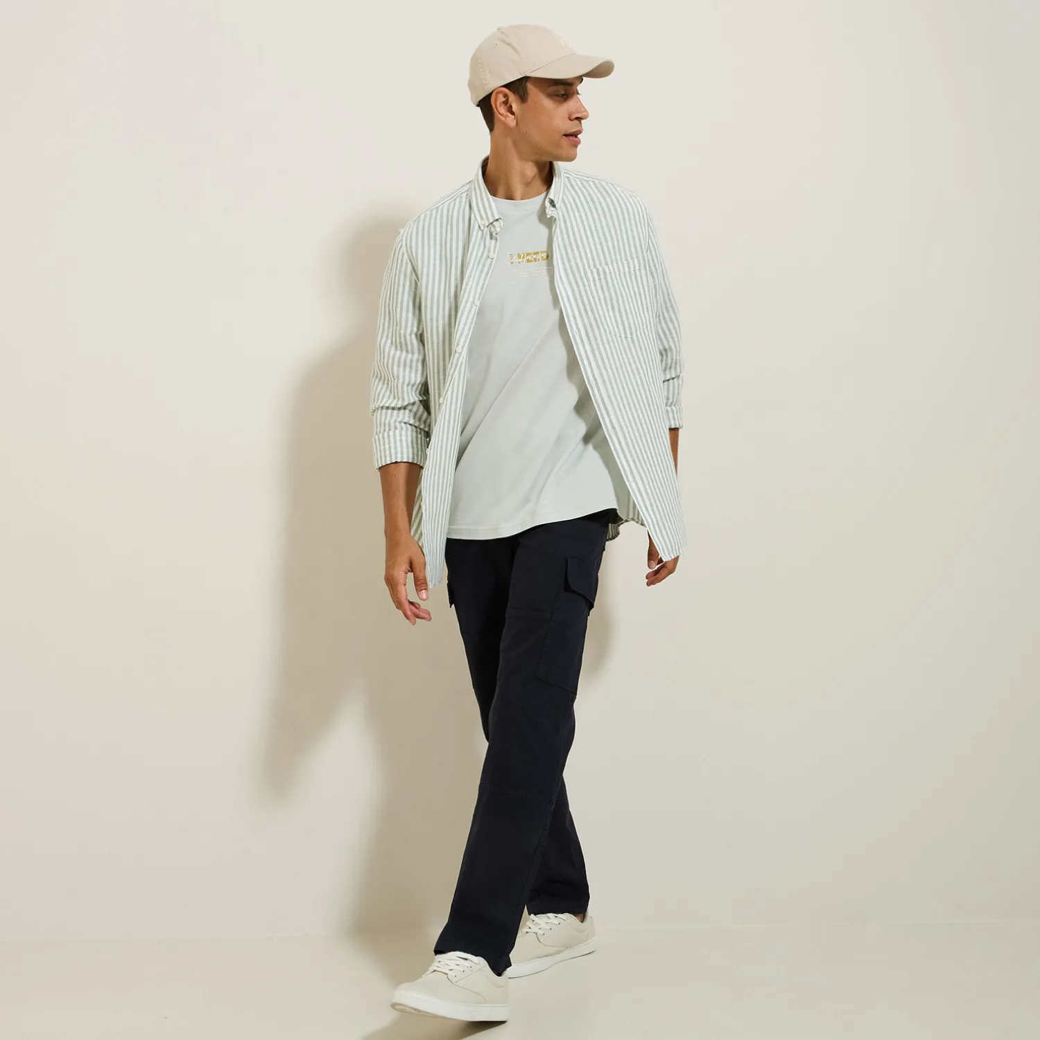 Jules Tee shirt col rond imprimé en coton- T-shirt