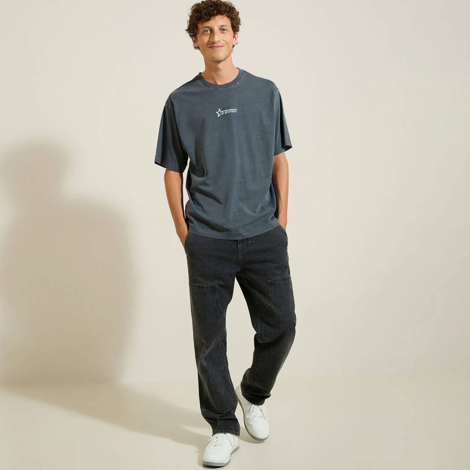 Jules Tee shirt col rond imprimé- T-shirt