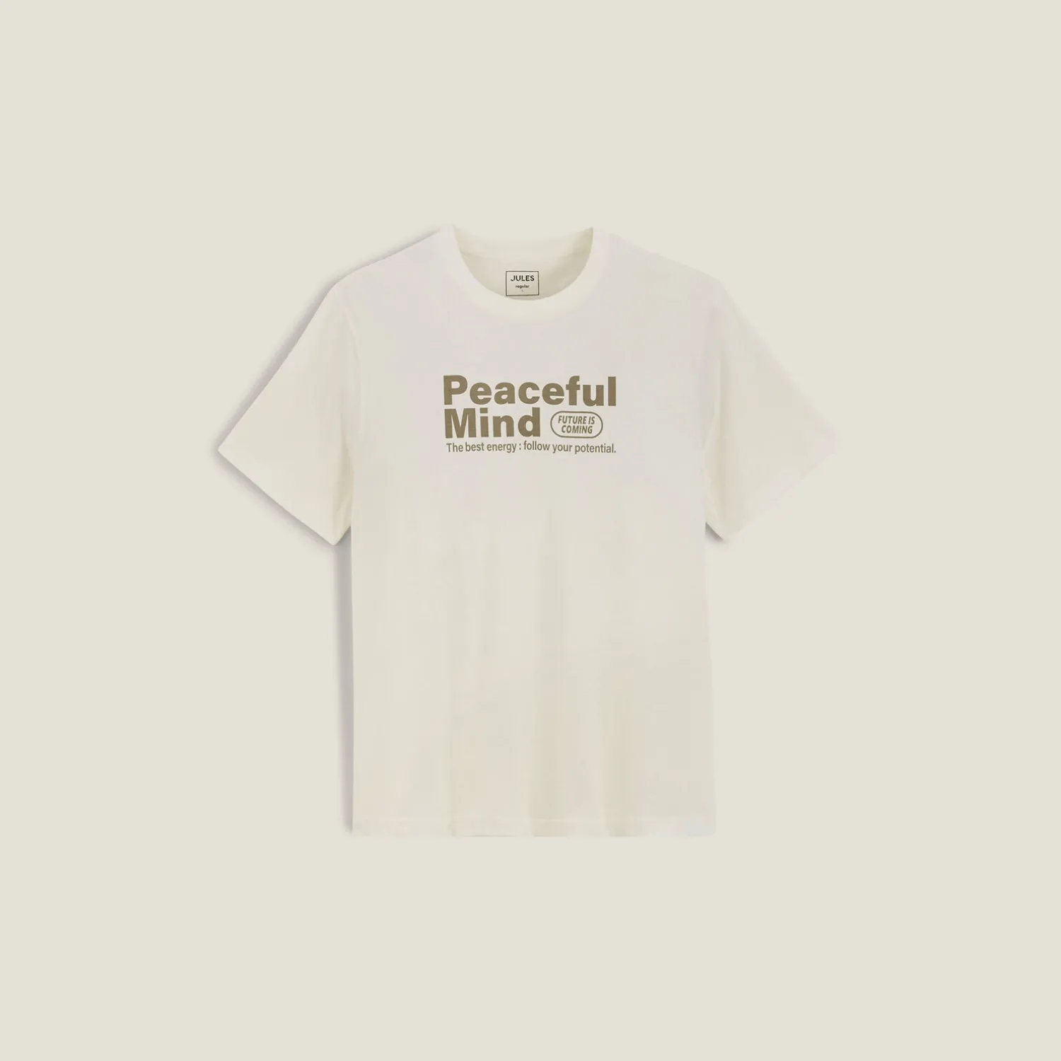 Jules Tee shirt col rond imprimé en coton- T-shirt