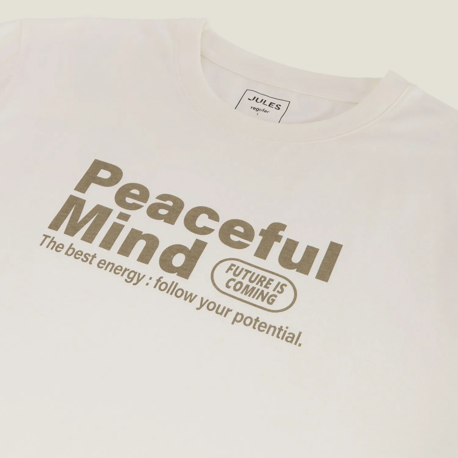 Jules Tee shirt col rond imprimé en coton- T-shirt