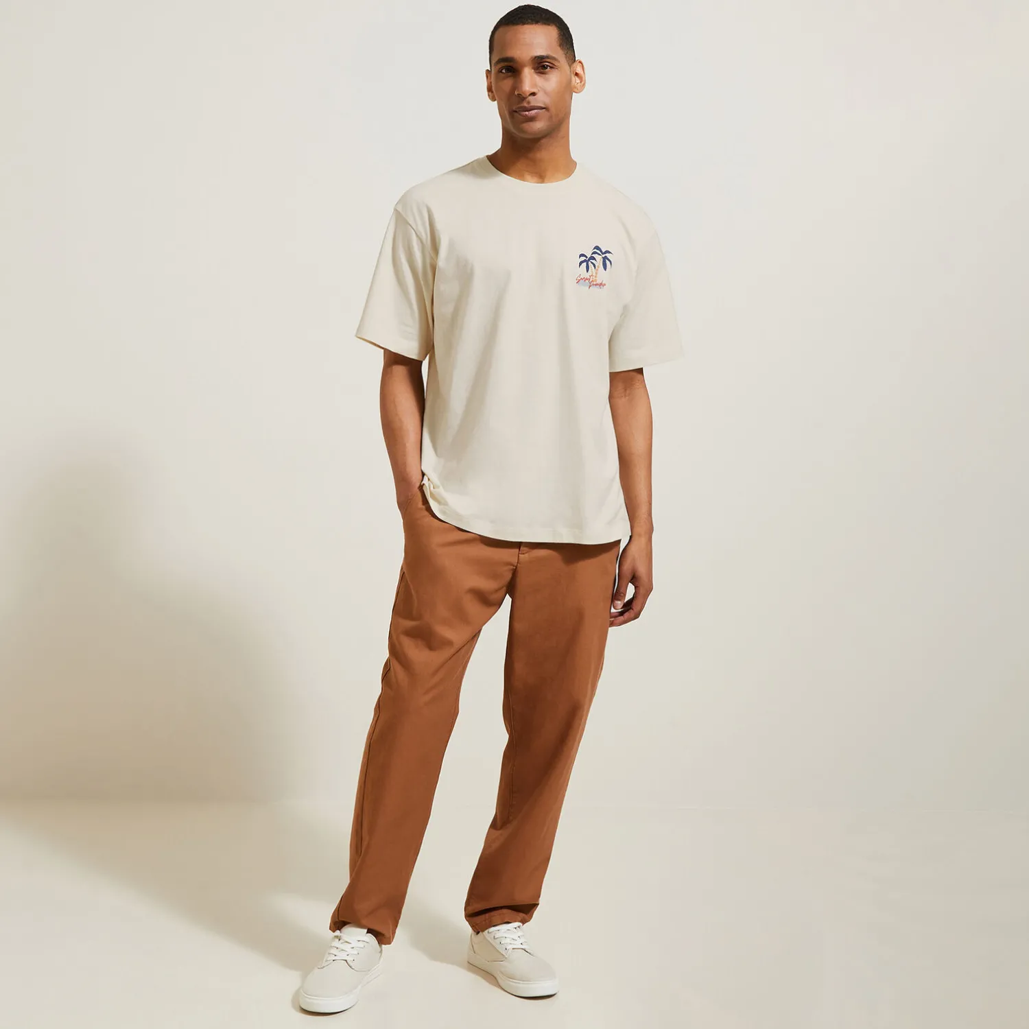 Jules Tee shirt col rond imprimé- T-shirt