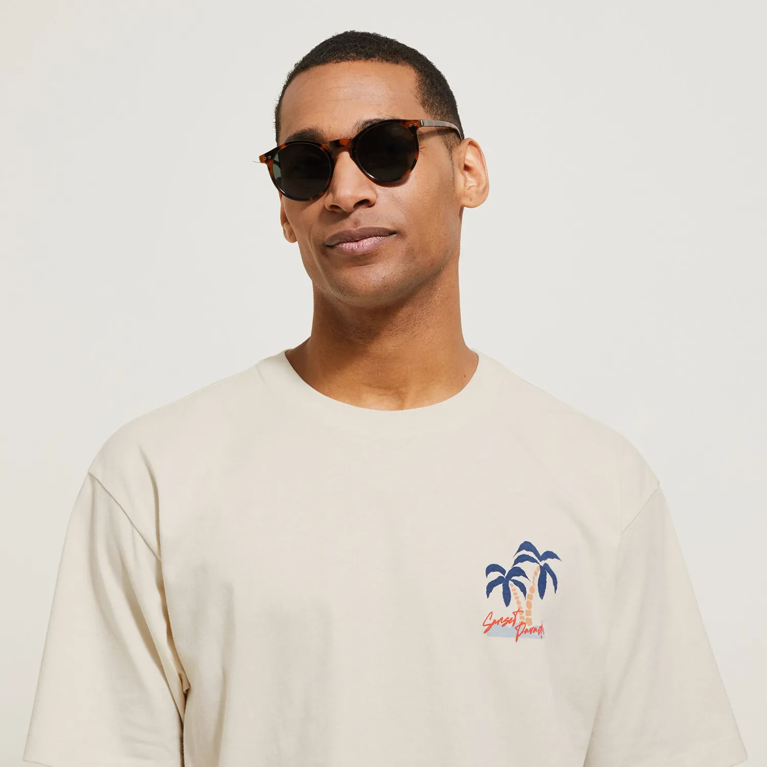 Jules Tee shirt col rond imprimé- T-shirt