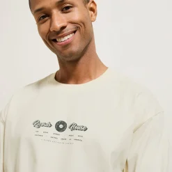 Jules Tee shirt col rond imprimé en coton- T-shirt