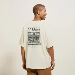 Jules Tee shirt col rond imprimé en coton- T-shirt