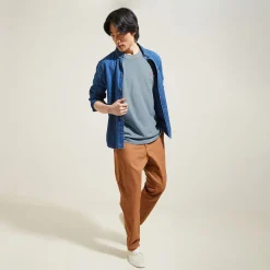 Jules Tee shirt col rond imprimé en coton- T-shirt