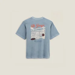 Jules Tee shirt col rond imprimé en coton- T-shirt