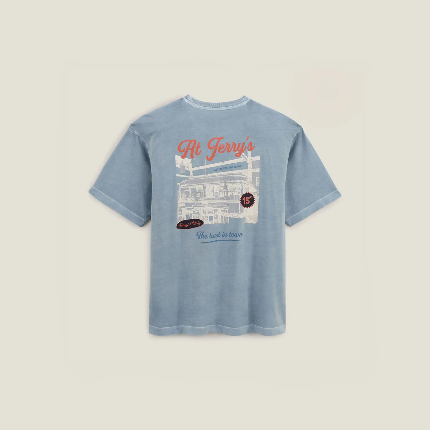 Jules Tee shirt col rond imprimé en coton- T-shirt