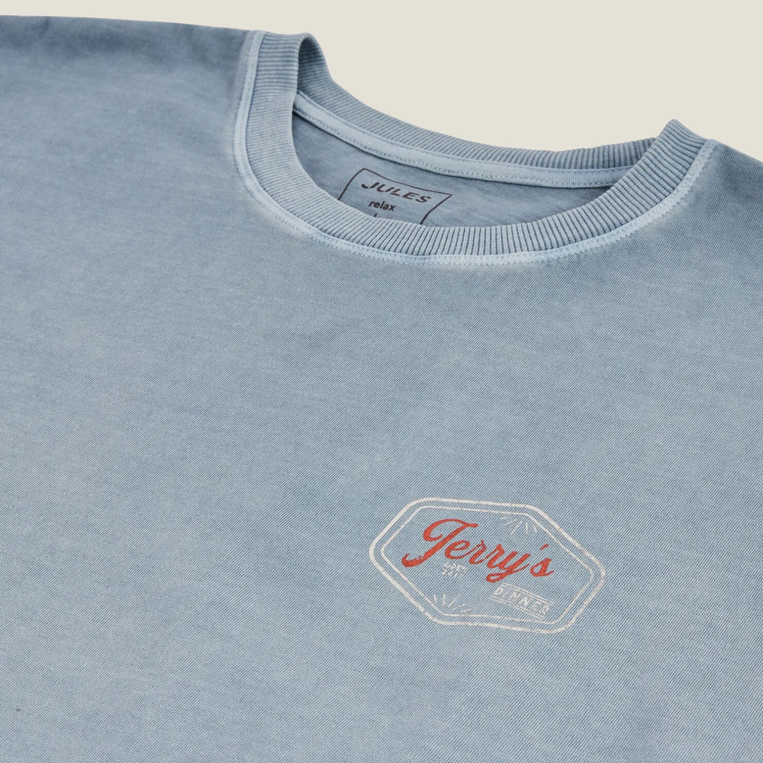 Jules Tee shirt col rond imprimé en coton- T-shirt