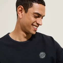 Jules Tee shirt col rond imprimé devant- T-shirt