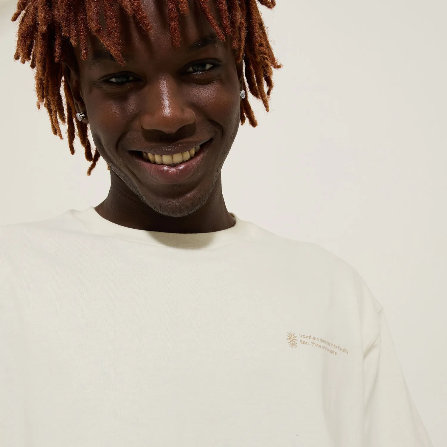 Jules Tee shirt col rond imprimé en coton- T-shirt