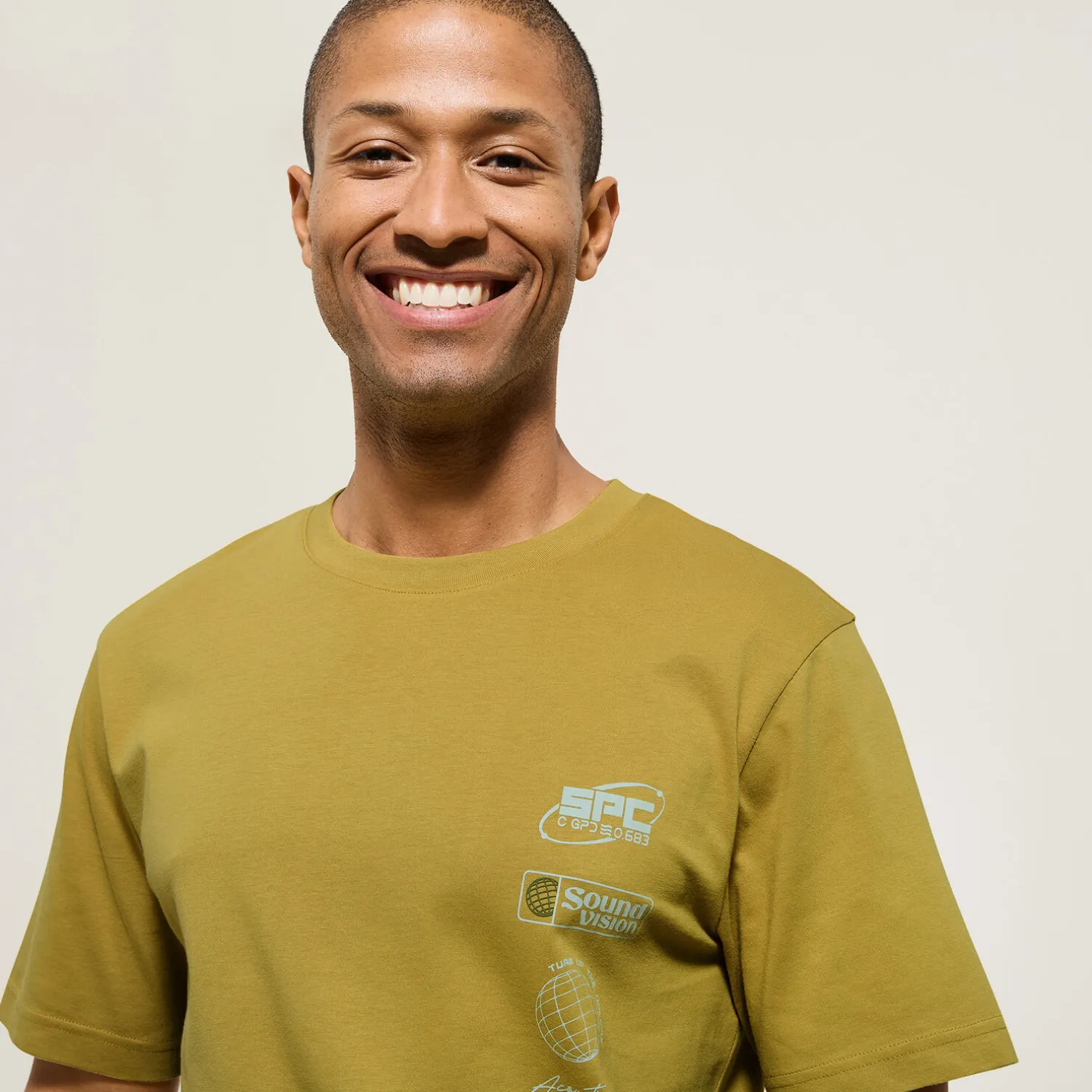 Jules Tee shirt col rond imprimé en coton- T-shirt