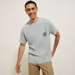 Jules Tee shirt col rond imprimé en coton- T-shirt