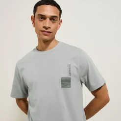 Jules Tee shirt col rond imprimé en coton- T-shirt