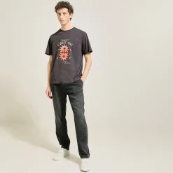 Jules Tee shirt col rond imprimé placé devant- T-shirt