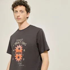 Jules Tee shirt col rond imprimé placé devant- T-shirt