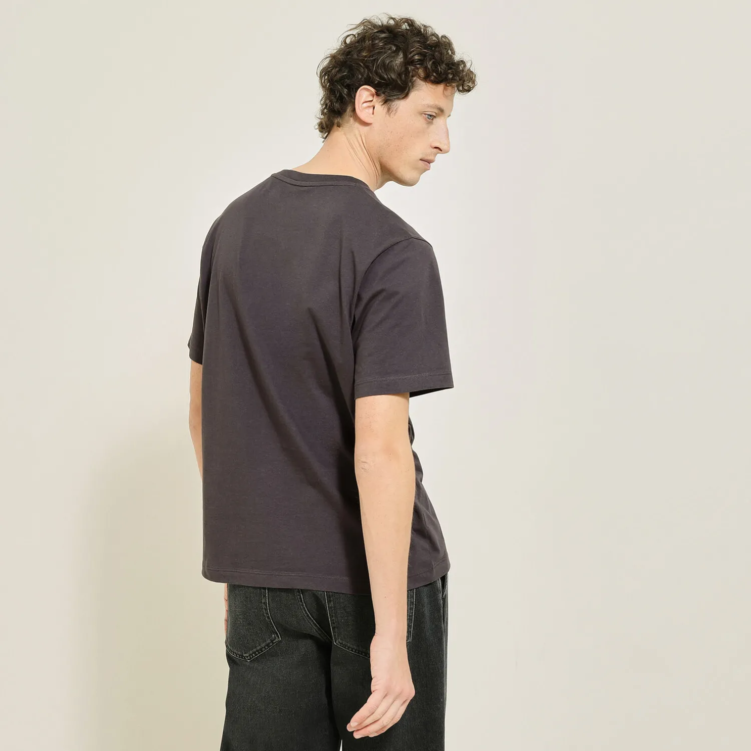 Jules Tee shirt col rond imprimé placé devant- T-shirt